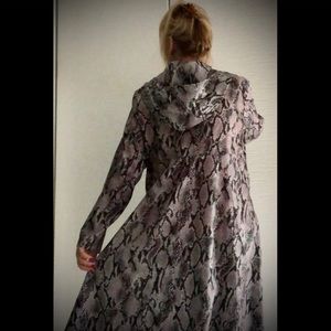 Gorgeous lightweight snakeskin print raincoat